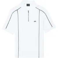 Armani Exchange pour homme. XM002375AF10366U0009 Polo Elegant blanc (XXL), Casuel, Coton, Manche courte