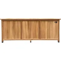 Axi Milo Coffre De Jardin En Bois Brun - 200 X 80 X 147 Cm | Coffre De Rangement Sous Un Abri Ou À L’Intérieur Avec Fond Et Serrure | Meuble