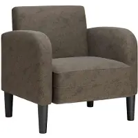 vidaXL Fauteuil avec accoudoirs gris foncé 54 cm similicuir