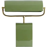 Light & Living Lampe de bureau vert clair Cardona avec or - 1x E27
