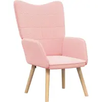 vidaXL fauteuil Rose 62 x 67 x 95,5 cm Tissu Sherpa