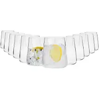 Unyqoos Ensemble de 12 verres à boire KROSNO – Verre cristallin sans plomb de qualité supérieure, 430 ml, lavable au lave-vaisselle, élégants verres à eau pour la maison et la restauration