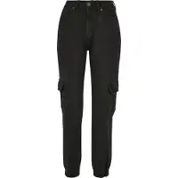 Urban Classics Jeans cargo noir denim