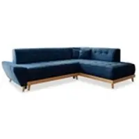 Miuform Dazzling Daisy - Canapé d'angle avec fonction lit et coffre de lit L-FORME DROITE - 253x190cm - Bleu marine - Canapé-lit Canapé