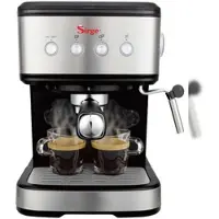 Sirge LUSSYN Machine à café pour espresso, cappuccino café en poudre et/ou dosettes, puissance 1100 watts, pompe 15 bars