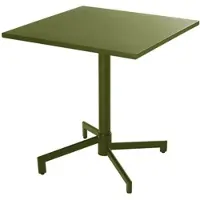 Oviala Table de jardin carrée bistrot avec plateau rabattable 70 cm vert kaki - Palavas