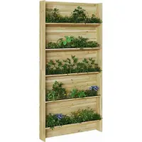 vidaXL Support de Plante Marron 90 x 15 x 180 cm Pin imprégné