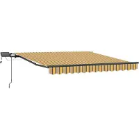 vidaXL Store à rallonge multicolore 350 x 250 cm en tissu et aluminium