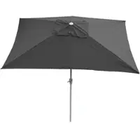 Mendler Parasol N 23, Parasol De Jardin, 2x3m, Rectangulaire, Inclinable, Polyester/Alu 4,5kg Anthracite