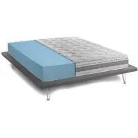 Talamo Italia Avanti - Matelas une place et demie, 190x120x21h cm Blanc, Déhoussable Italie