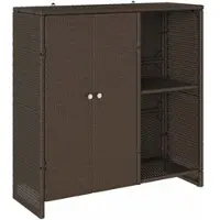 vidaXL Armoire de rangement avec étagère Marron 100 x 36 x 102 cm Rotin
