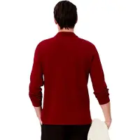 Lacoste Polo Lacoste Men L1312 Manches Longues Classic Fit Bordeaux-2