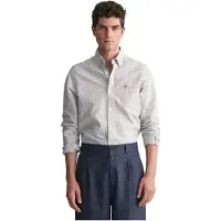 Gant pour homme. 3000232 Chemise oxford slim fit à fines rayures bleues (XXL), Casuel, Coton, Manche longue
