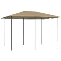 The Living Store Gazebo 3x4x2.6 m Taupe 160 g/m²