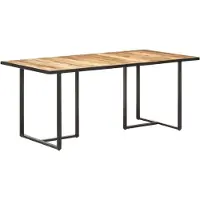 Syfax Table de salle à manger 180 cm Bois de manguier brut