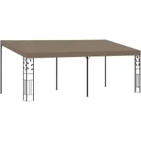 The Living Store Wand-Pavillon 6x3x2,5 m Taupe