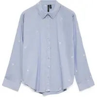Vero Moda Odona Long Sleeve Shirt Bleu XS Femme