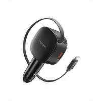 Spigen Autres produits Chargeur de voiture EV603BT 60W - Noir, Adaptateur pour véhicule, Noir