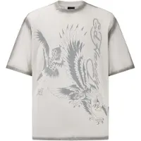 Ed Hardy T-Shirt gris clair / blanc
