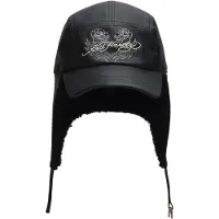 Ed Hardy Bonnet 'Rose Aviation' noir