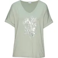 LASCANA T-shirt vert clair / argent