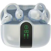 Blackview AirBuds 15 (Bluetooth 6.0 - Ecran d'Affichage - Reduction de Bruit) Blanc (ANC, Sans fil), Écouteurs, Blanc