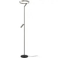 Lucide APPLAUSE – Lampe sur pied – Ø 33 cm – LED à intensité variable – Température de couleur réglable – 2700 K / 4000 K – Fer gris – Finition gris fer