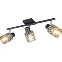 TRIO Plafonnier Jack noir 3 lumières