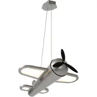 Lucide FOKKER - Suspension lumineuse pour enfants - LED - 1x28W, 2500K - Gris fer