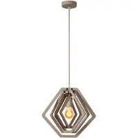 Lucide MAURO - Lampe d'intérieur avec lumière directe - 1xE27 - Couleur taupe