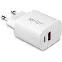 Lindy USB type A & C Charger 20W, blanc