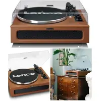 Lenco Platine Disque Vinyle - - LS-430 - Bluetooth 5.0 - 4 haut-parleurs intégrés - Vintage Bois