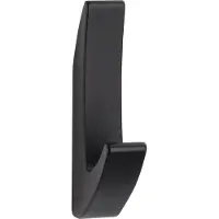 Siro Crochet pour manteaux Salina largeur 15 mm, hauteur 81 mm, ZN noir mat