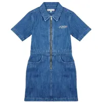 Tommy Hilfiger Robe enfant ZIP SS DRESS WASHED filles - Bleu - 5 ans