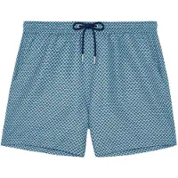 Hom Shorts de bain ' Beach Boxer Espresso ' bleu / turquoise / rouge