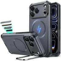 ESR Kickstand Cyber Armor (Apple iPhone 17 Pro), Coque pour téléphone portable, Gris