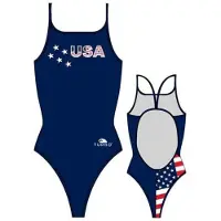 Turbo Usa Swimsuit Bleu S Femme