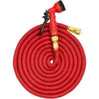 Avizar , tuyau d'arrosage flexible jusqu'à 50 m pour le jardin et le lavage de voiture, rouge