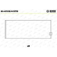 GLYCO Coussinet de vilebrequin 01-4729/4 STD