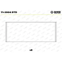 GLYCO Coussinet de vilebrequin 71-3904 STD
