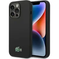 Lacoste LCHMP14XSLOK iPhone 14 Pro Max 6.7" czarny/black hardcase Silicone MagSafe (Apple iPhone 14 Pro Max), Coque pour téléphone portable, Noir