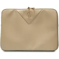 GUESS Manchon GUCS14ZPGSTEGD 14" złoty/or clair Triangle 4G (14"), Sac pour notebook, Or