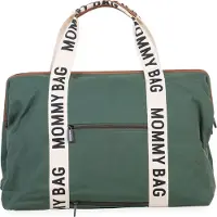 Childhome Sac à Langer Childhome Mommy Bag Signature Canvas Green