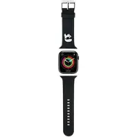 Karl Lagerfeld Bracelet Apple Watch 38 mm en caoutchouc 3D noir