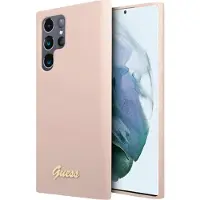 GUESS Guhcs23llslmgpp S23 Ultra S918 Silicone Phone Case Clair