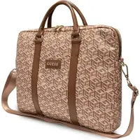 GUESS Torba GUCB15HGCFSEW 16" brązowy/brown GCube Stripes (16"), Sac pour notebook, Marron