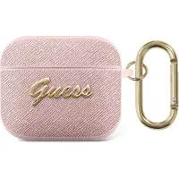 GUESS Gua3Sasmp Airpods 3 Coverróżowy/Pink Saffiano Script Metal Collection