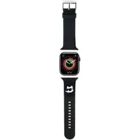 Karl Lagerfeld Bracelet Apple Watch 38/40/41 mm Choupette en caoutchouc 3D noir