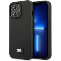 Karl Lagerfeld Coque pour iPhone 13 en cuir Saffiano noir