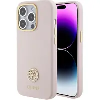 GUESS Guhcp15xm4dgpp Iphone 15 Pro Max 6.7 Jasno Silicone Strass 4g Phone Case Clair